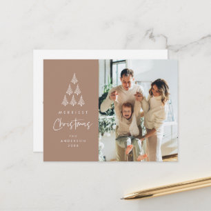 Cartão Postal Feliz Natal, Foto da Família da Árvore de Natal