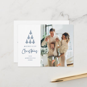Cartão Postal Feliz Natal, Foto da Família da Árvore de Natal