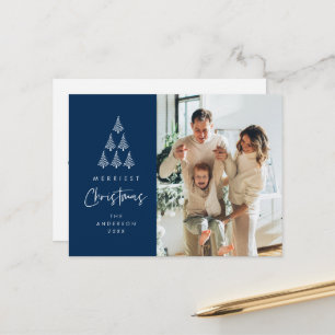 Cartão Postal Feliz Natal, Foto da Família da Árvore de Natal