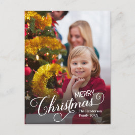 Cartão Postal Feliz Natal Foto Personalizada Simples