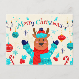 Cartão Postal Feliz Natal Fundo Festivo