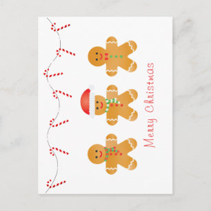 Cartão Postal Feliz Natal Gingercake Men