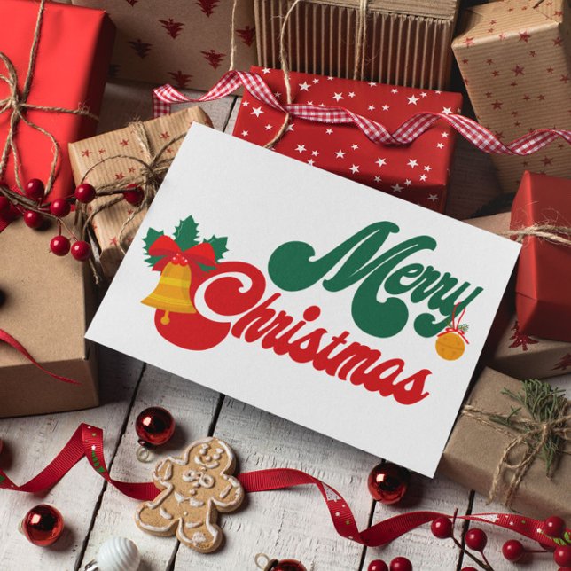Cartão Postal Feliz Natal Groovy  (Criador carregado)