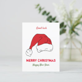 Cartão Postal Feliz Natal minimalista e Ano novo