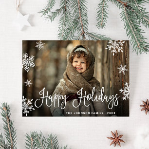 Cartão Postal Feliz Natal Moderno Feliz Feriados Foto Saudação