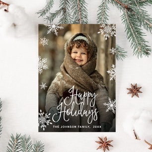 Cartão Postal Feliz Natal Moderno Feliz Feriados Foto Saudação