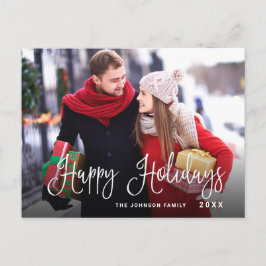 Cartão Postal Feliz Natal Moderno Feriados FOTO Saudação de Nata