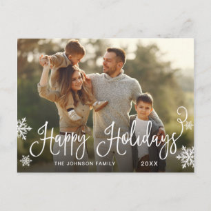 Cartão Postal Feliz Natal Moderno Feriados FOTO Saudação de Nata