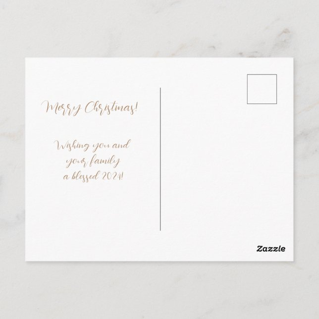 Cartão Postal Feliz Natal natividade (Verso)
