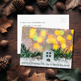 Cartão Postal Feliz Natal Novo Dia Festivo Festivo em Movimento