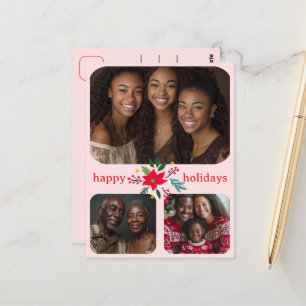 Cartão Postal Feliz Natal PERSONALIZADO 3 Fotos