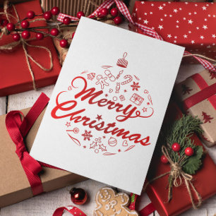 Cartão Postal Feliz Natal, presentes de Natal