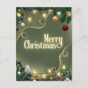 Cartão Postal Feliz Natal Sage