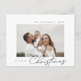 Cartão Postal Feliz Natal, Saudação de Temporada, Foto de Famíli