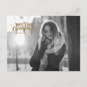 Cartão Postal Feliz Natal - Tipografia do rico - adicionar foto