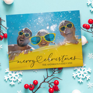 Cartão Postal Feliz Natal Uma Foto