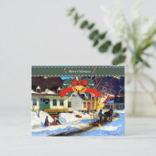 Cartão Postal Feliz Natal, Uma Rua de Aldeia de Quebec 
