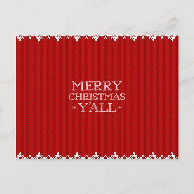 Cartão Postal Feliz Natal Yall (Frente)