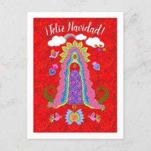 Cartão Postal Feliz Navidad Senhora de Guadalupe 