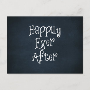 Cartão Postal Feliz Nunca Após Citação