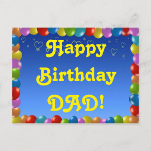 Cartão postal Feliz Pai de Aniversário