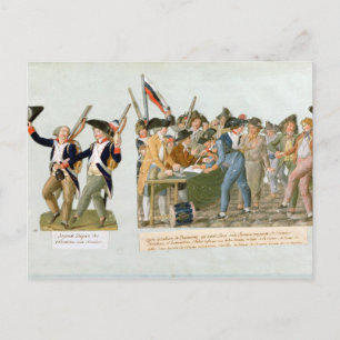 Cartão Postal Feliz partida dos Voluntários do Exército