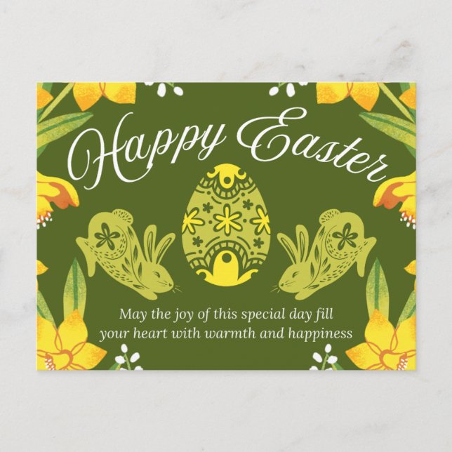 Cartão Postal Feliz Páscoa  (Frente)