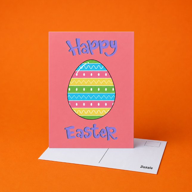 Cartão Postal Feliz Páscoa Com Ovo (Criador carregado)
