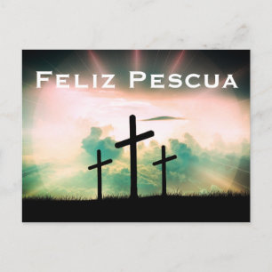Cartão Postal Feliz Pescua Páscoa Saudações