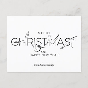 Cartão Postal Feliz Pilatos de Natal Instrutor Gift Tags Bumpe