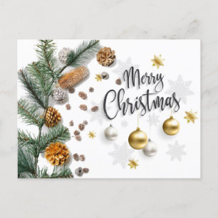 Cartão Postal Feliz Pine de Natal