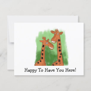 Cartão Postal Feliz por ter você aqui