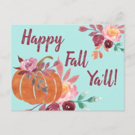 Cartão Postal Feliz Queda Vocês Todos Pumpkin