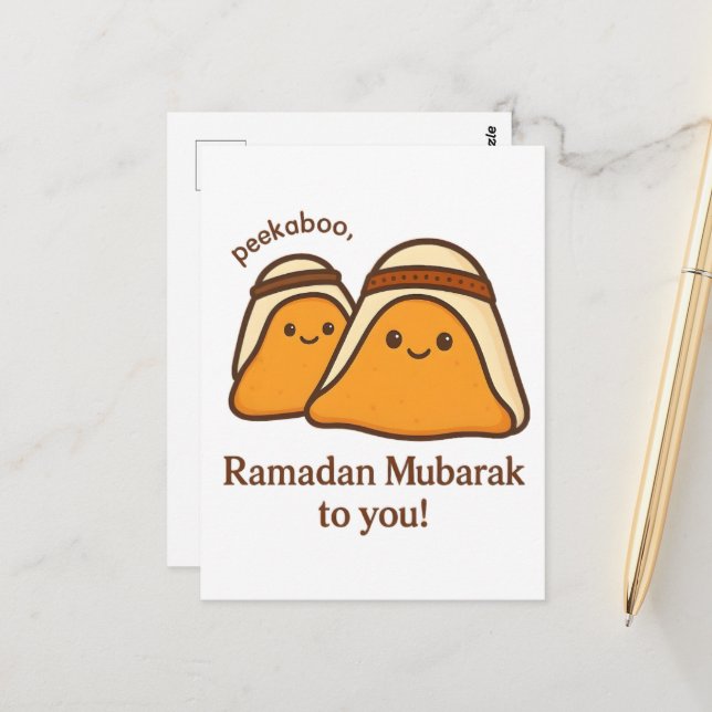 Cartão Postal Feliz Ramadan Mubarak Para Você (Frente/Verso In Situ)