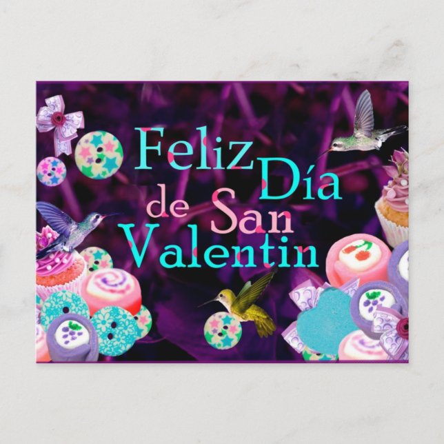 Cartão Postal Feliz San Valentin (Frente)