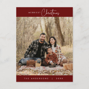 Cartão Postal Feliz Saudação Foto da Família de Natal Mais Feliz