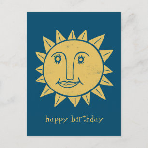 Cartão Postal Feliz Sol FELIZ ANIVERSÁRIO PERSONALIZADO