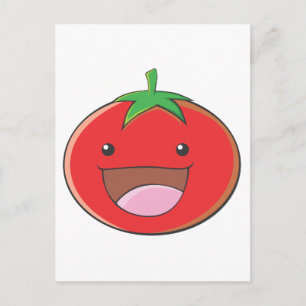 Cartão Postal Feliz Sorriso de Tomato