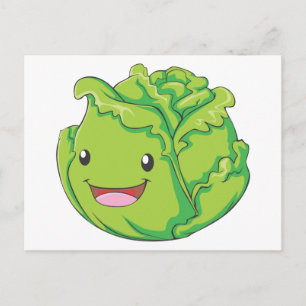 Cartão Postal Feliz sorriso de verduras
