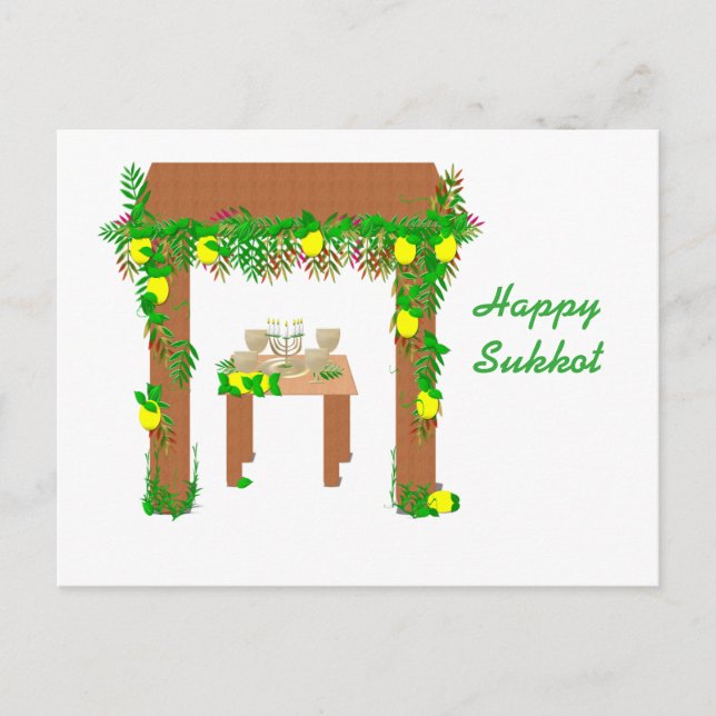 Cartão Postal Feliz Sukkot (Frente)