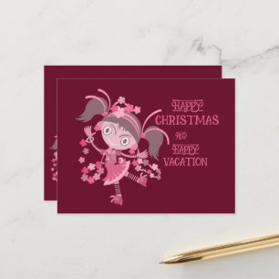CARTÃO POSTAL FELIZ VACAÇÃO DE CRISTMAS DESEJO AO AMIGO