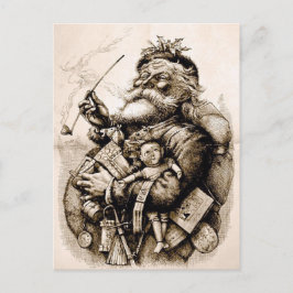 Cartão Postal Feliz Velho Papai Noel