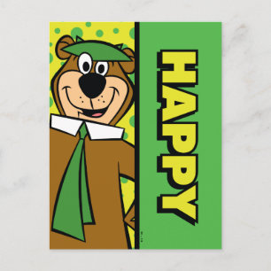 Cartão Postal Feliz Yogi Bear