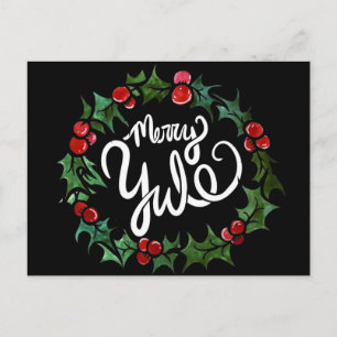 Cartão Postal Feliz Yule Feriados Pagãos Wiccan Abençoado Yule