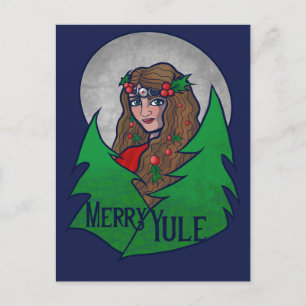 Cartão Postal Feliz Yule Goddess Art