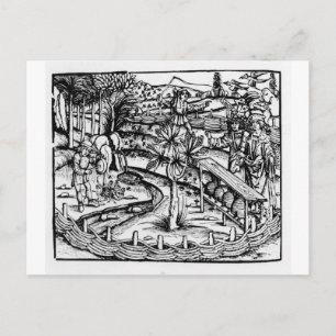 Cartão Postal Felizes criadores que cultivam abelhas, ilustraç
