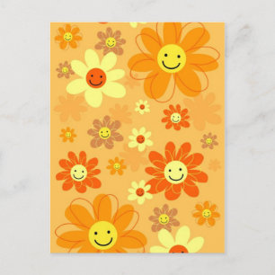 Cartão Postal Felizes Flores