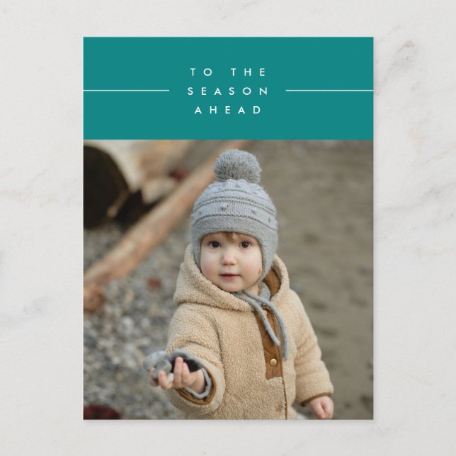 Cartão Postal FELIZMENTE Adicione o Cartão-Postal de Foto da Fam (Frente)