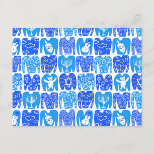 Cartão Postal FELIZMENTE HOLIDAYS Engraçada Ugly Hannukah Sweatt