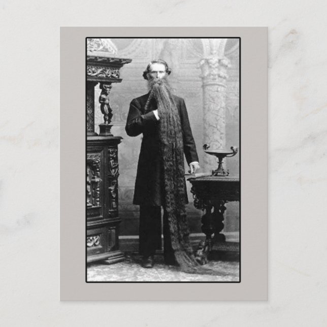 Cartão Postal Fellow com barba longa (Frente)